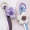 布藝小花朵&times;手機腕帶掛繩&times;紫色-第5張
