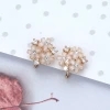 花簇×蚊香盤U型耳夾-第1張