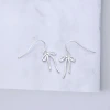 925銀針&times;蝴蝶結線條&times;耳鉤-第3張