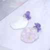 紫花蝴蝶結&times;U型耳夾-第4張