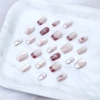 銀心貓眼蝴蝶結亮面&times;穿戴式手指甲片&times;二十四入-第1張