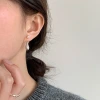925銀針×水滴小石×後掛式耳針-第6張