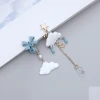 白雲藍雨蝴蝶結×不對稱三角耳夾-第5張