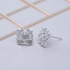 925銀針&times;棋盤晶鑽格紋&times;耳針-第5張