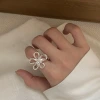 925銀飾×鏤空大花朵×開口戒指-第6張