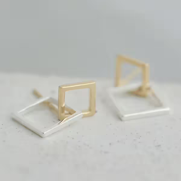 925銀針×方框相扣×耳針-第5張