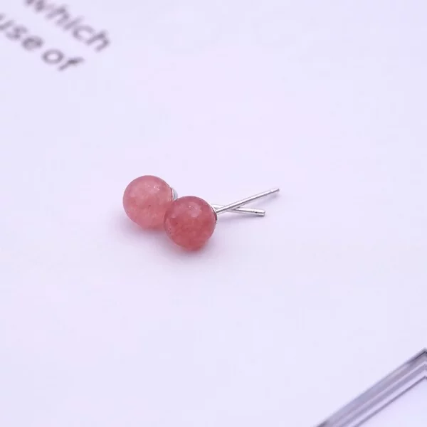 925銀針×莓晶小圓珠 ×耳針-第2張