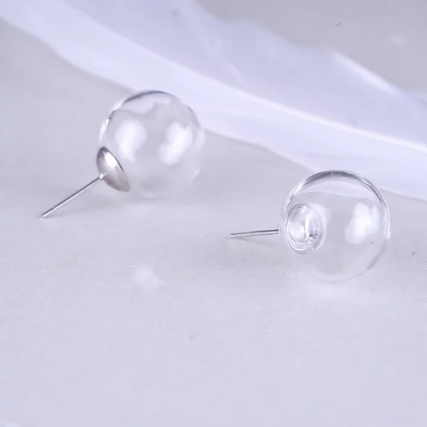 琉璃透明氣泡球×耳環-第3張