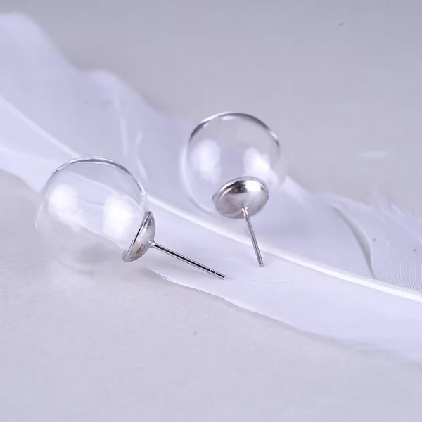 琉璃透明氣泡球×耳環-第5張