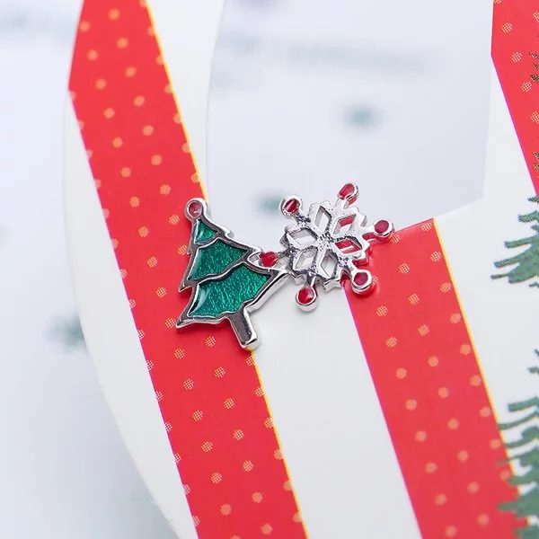 925銀針×聖誕樹與雪花×耳針-第5張