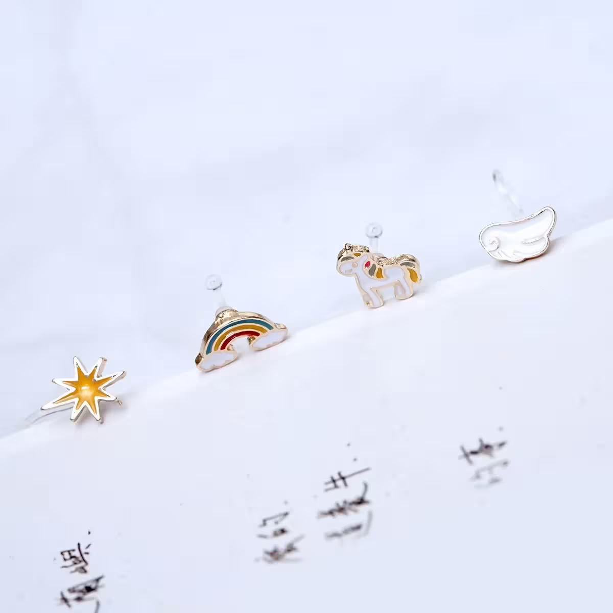 閃光彩虹小馬翅膀×單邊四套件U型耳夾-第2張