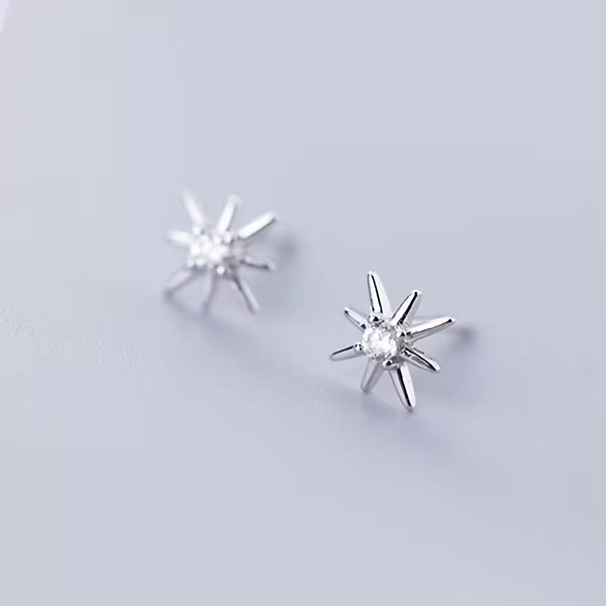 925銀針×八箭光芒閃鑽×耳針-第1張