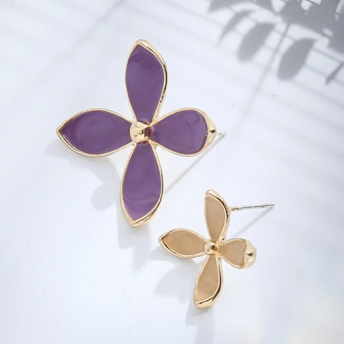 紫丁花×不對稱三角耳夾-第5張