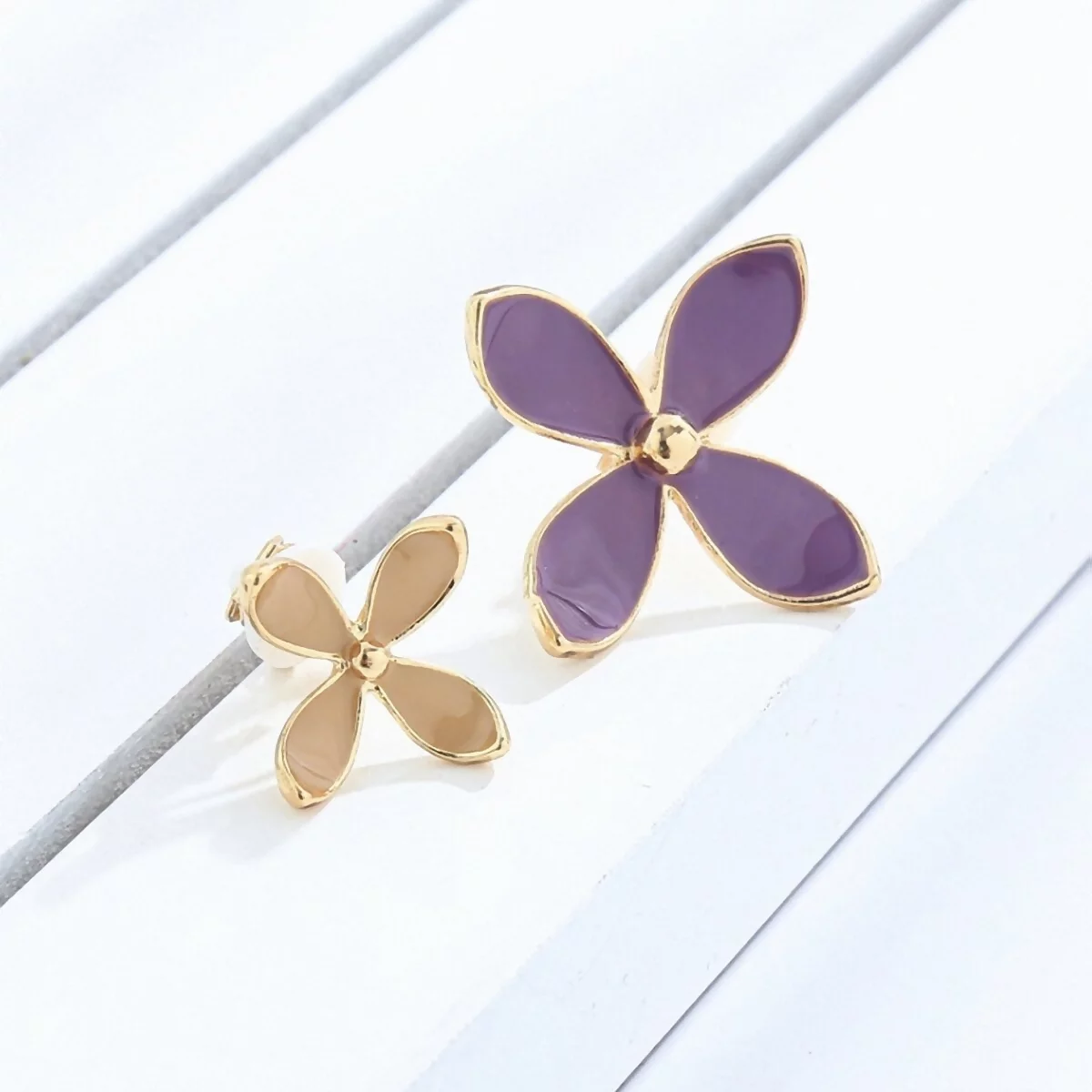 紫丁花×不對稱三角耳夾-第6張