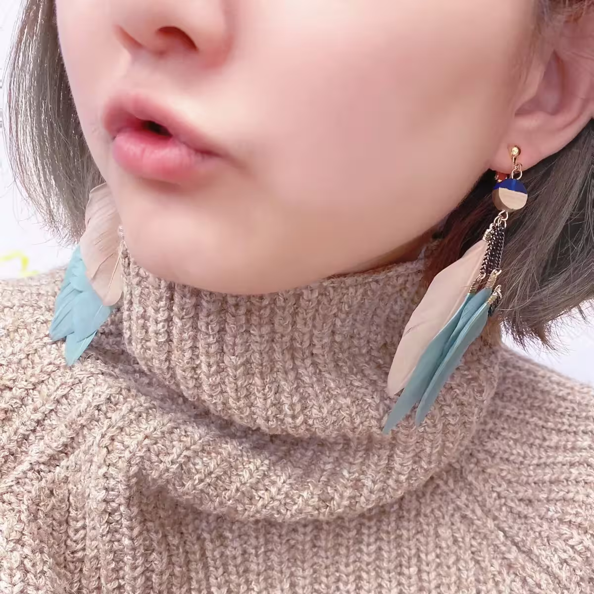 唯美森女羽毛×螺旋耳夾-第4張