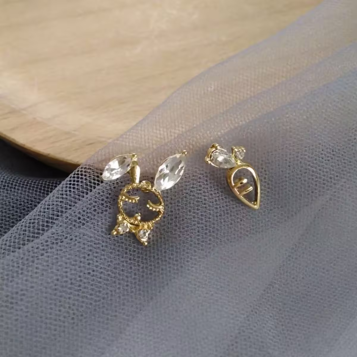 閃鑽兔子與胡蘿蔔×不對稱耳環-第4張