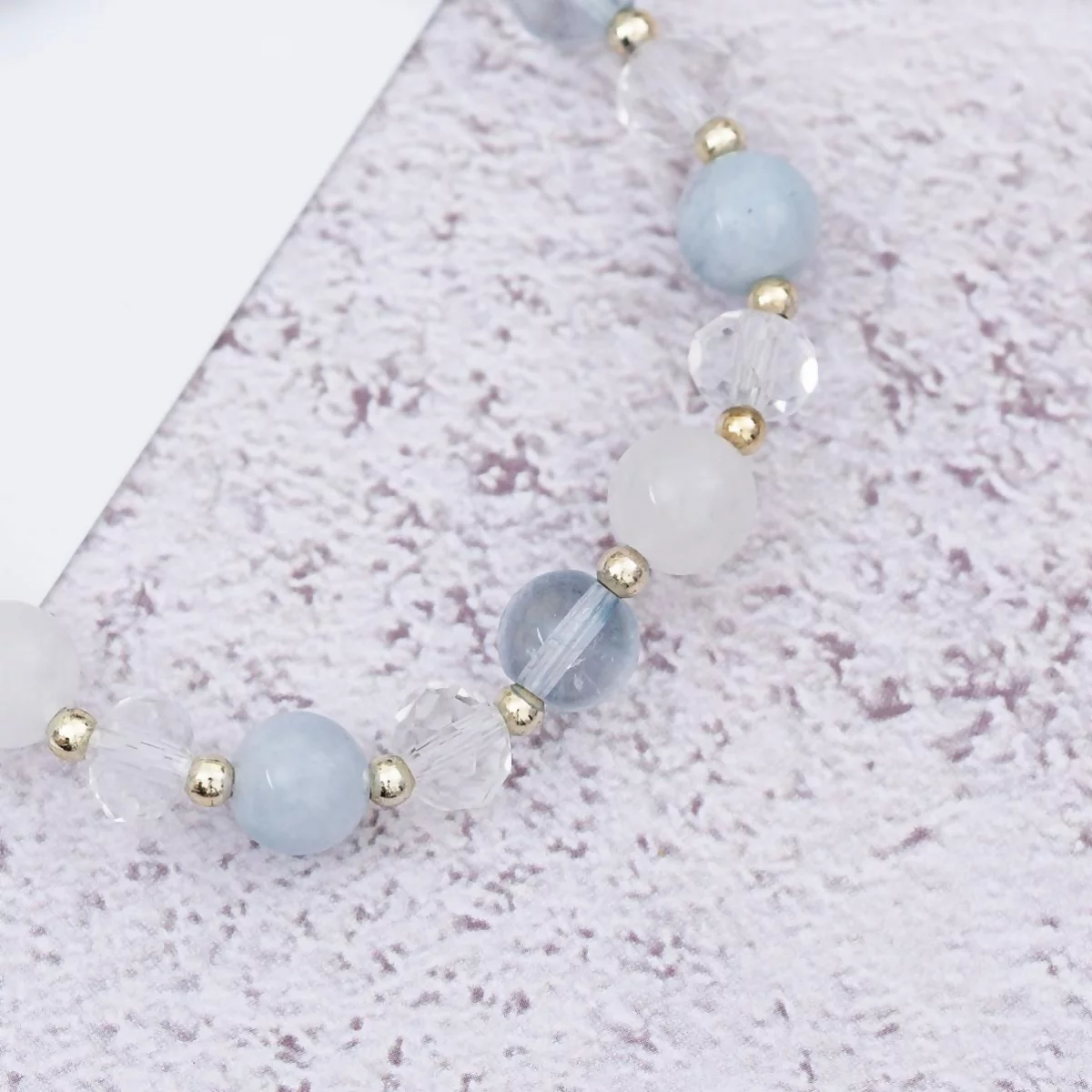 晶球貝殼花藍琉璃×固定式串珠手鍊-第4張