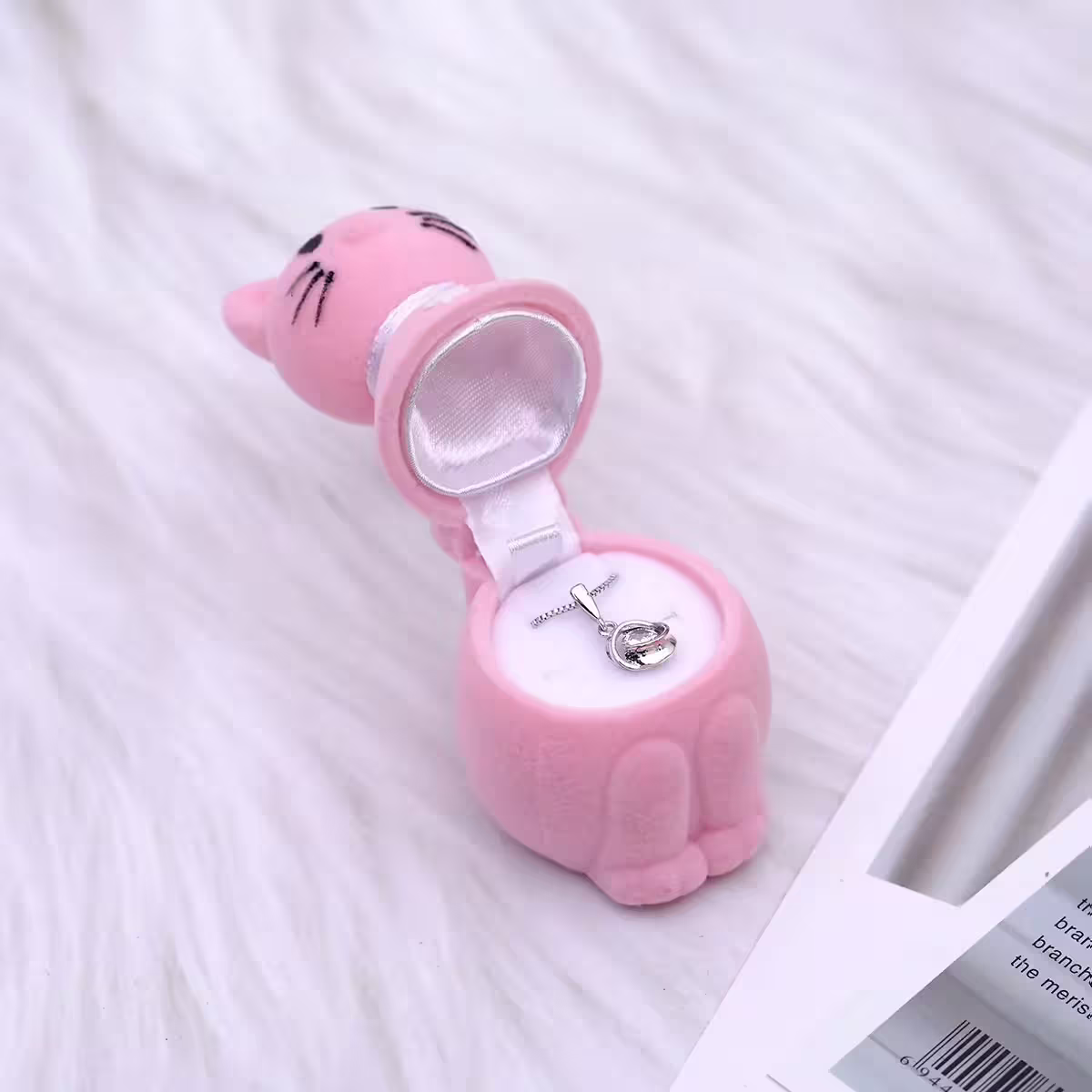 小貓咪×適用戒指/項鍊/手鍊/耳釘×絨布盒-第5張