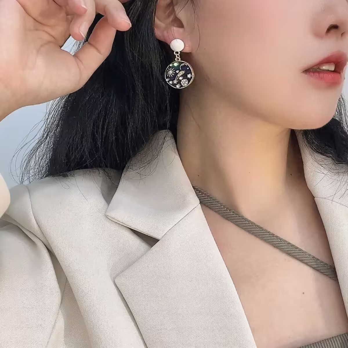 浩瀚星空×吊墜耳環-第1張
