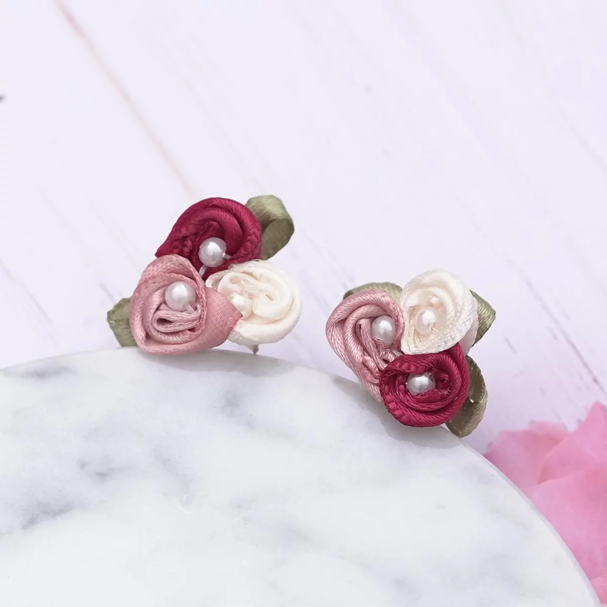 嬌豔玫瑰花朵×耳環-第2張