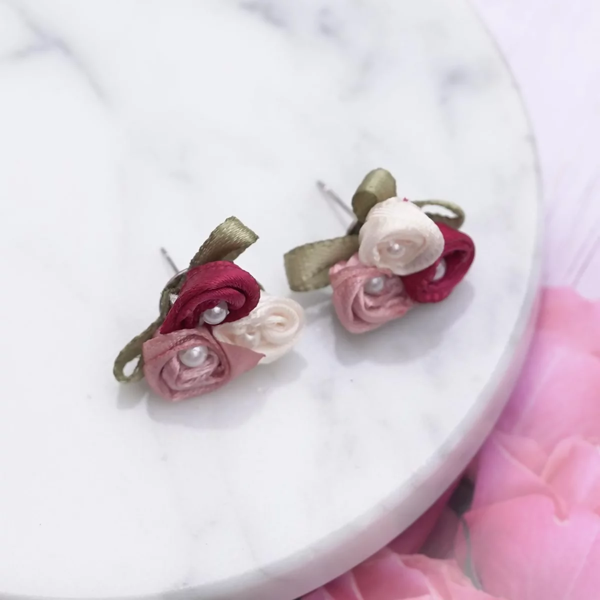 嬌豔玫瑰花朵×耳環-第3張