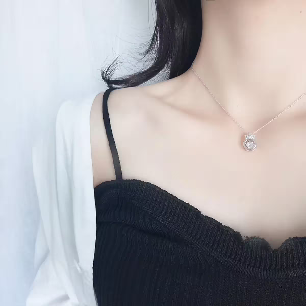 925銀飾×靈動皇冠晶鑽×鎖骨項鍊-第4張