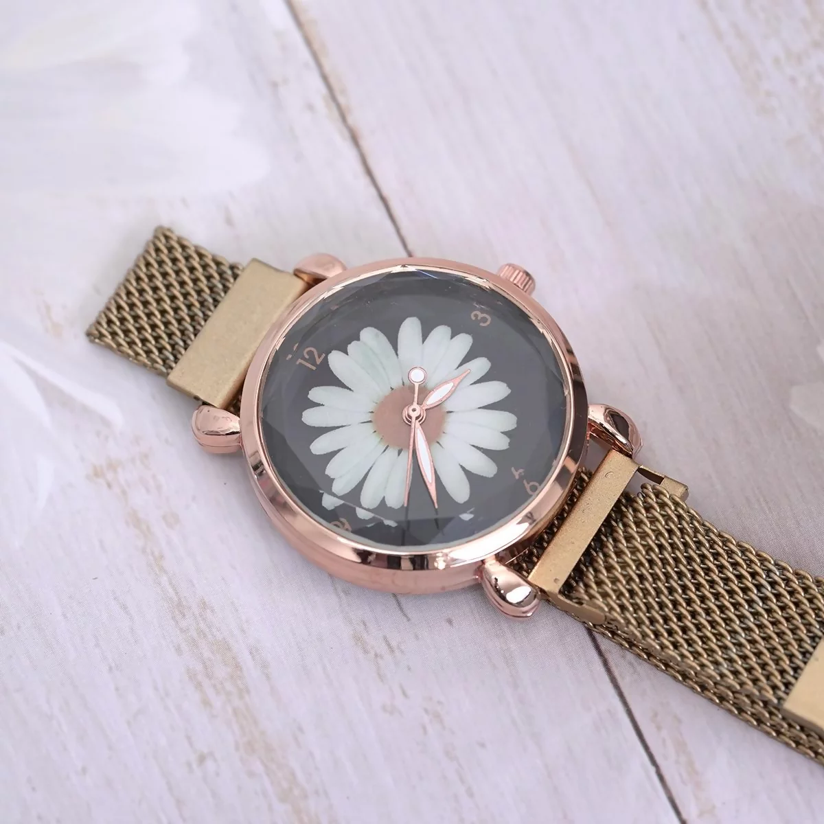 小雛菊×磁吸造型型手錶×金色-第2張