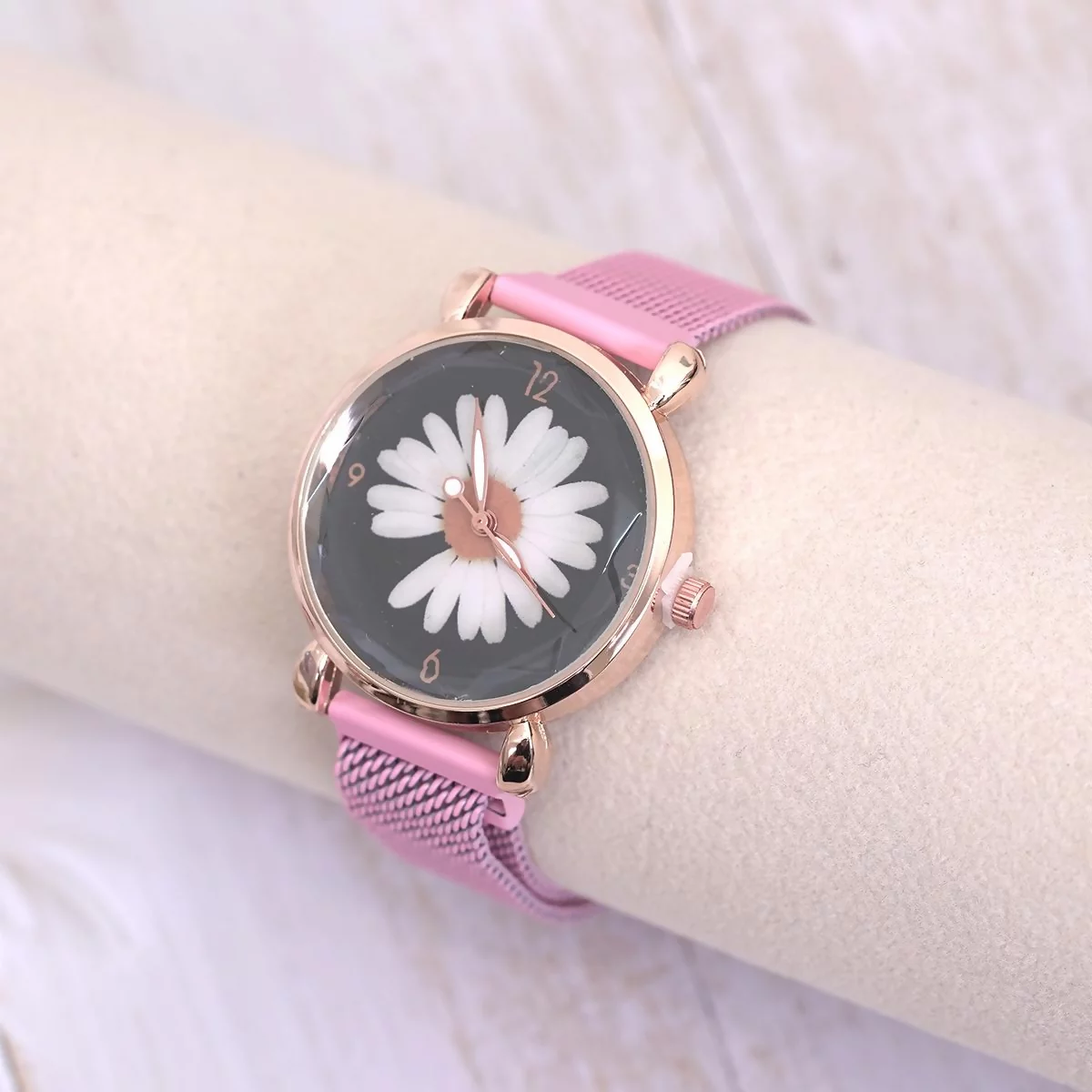 小雛菊×磁吸造型型手錶×粉紅-第1張
