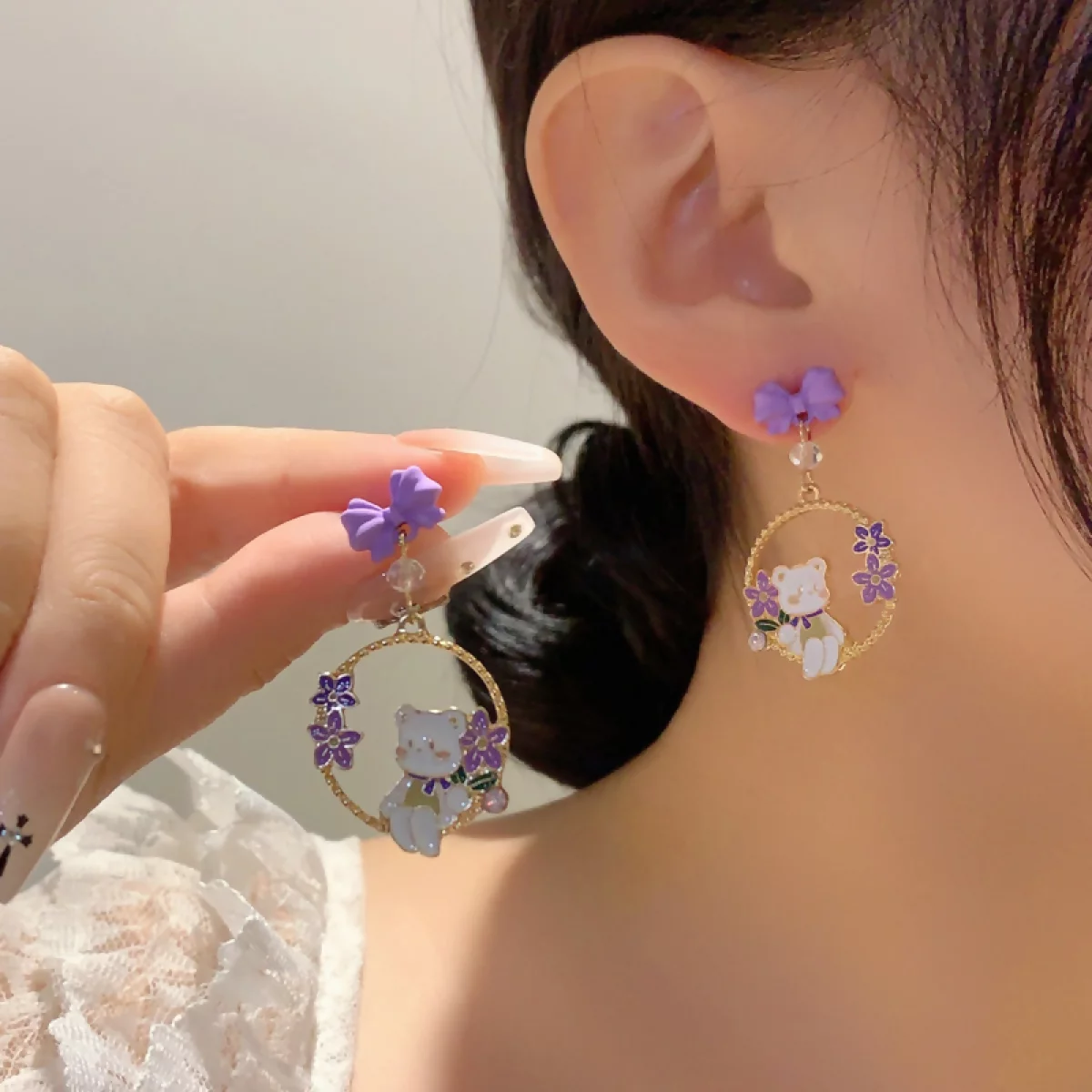 紫花小熊熊×三角耳夾-第6張