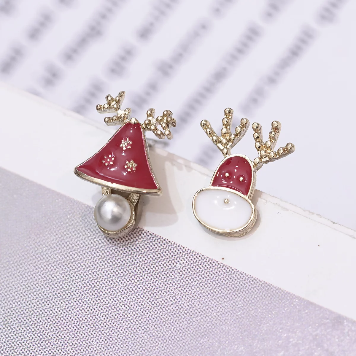 小紅鹿聖誕帽×耳環-第1張