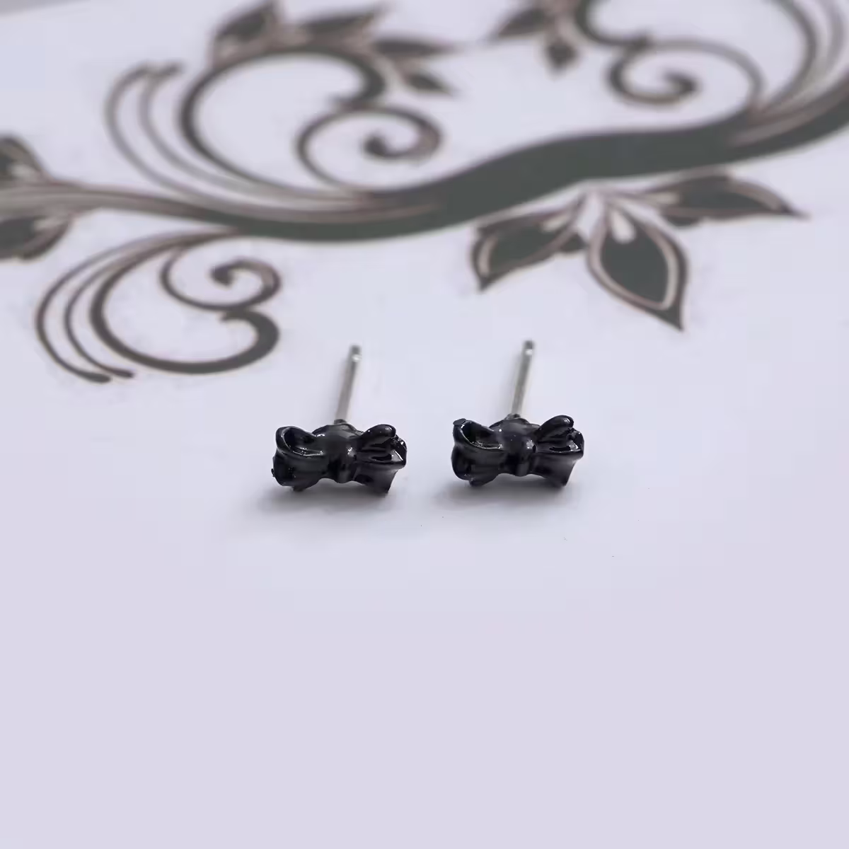 十字架愛心黑領結×三套件耳環組-第6張