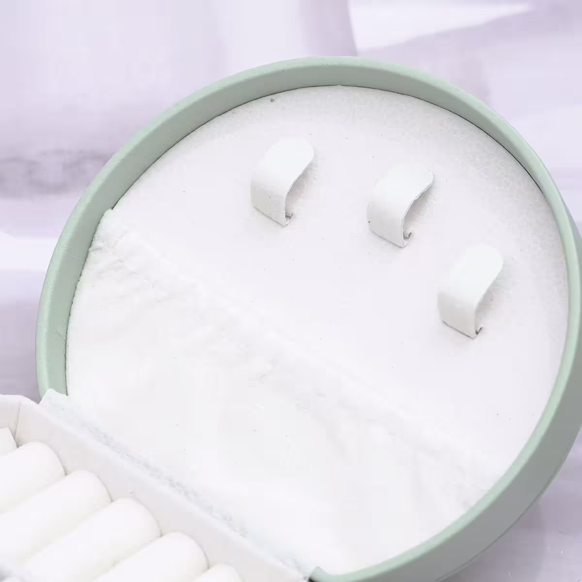 半月形皮革×小手提飾品盒×咖綠-第2張