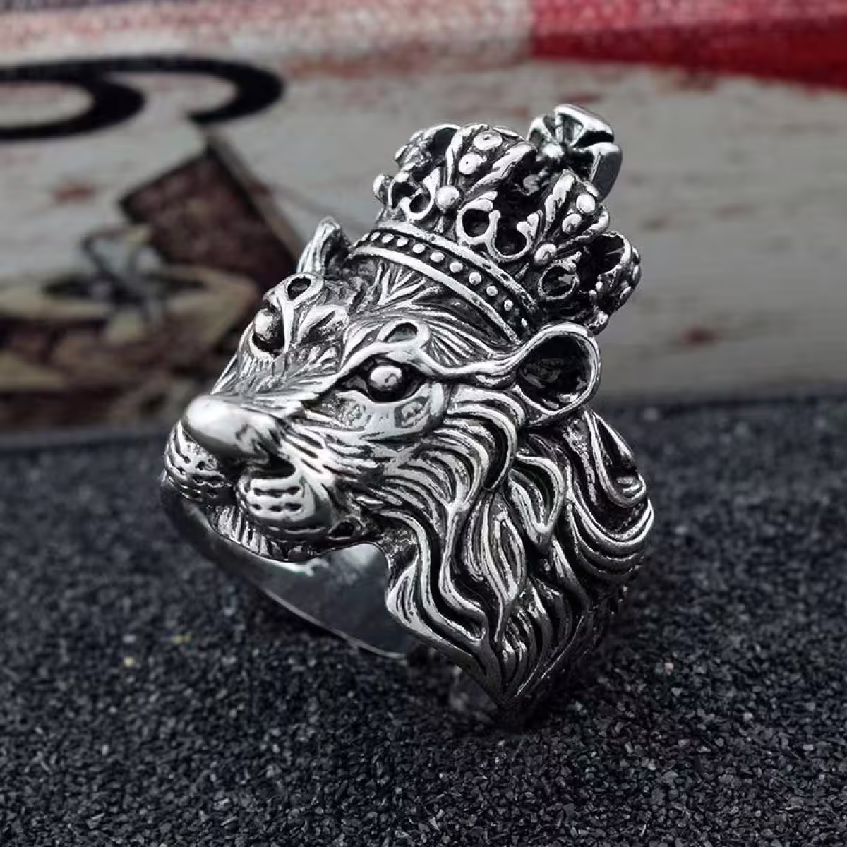 美式×復古×獅子國王×開口戒指-第1張