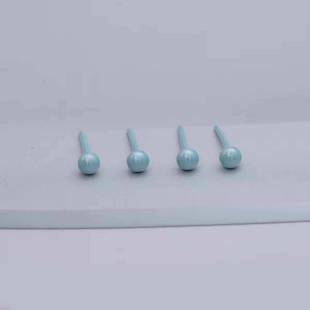 小圓珠×陶瓷×養耳棒×二套件耳環組×藍色-第2張