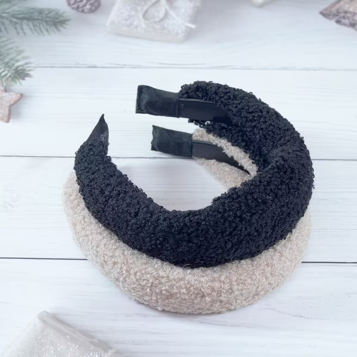 寬版柔軟毛絨絨×髮箍×共二色-第1張