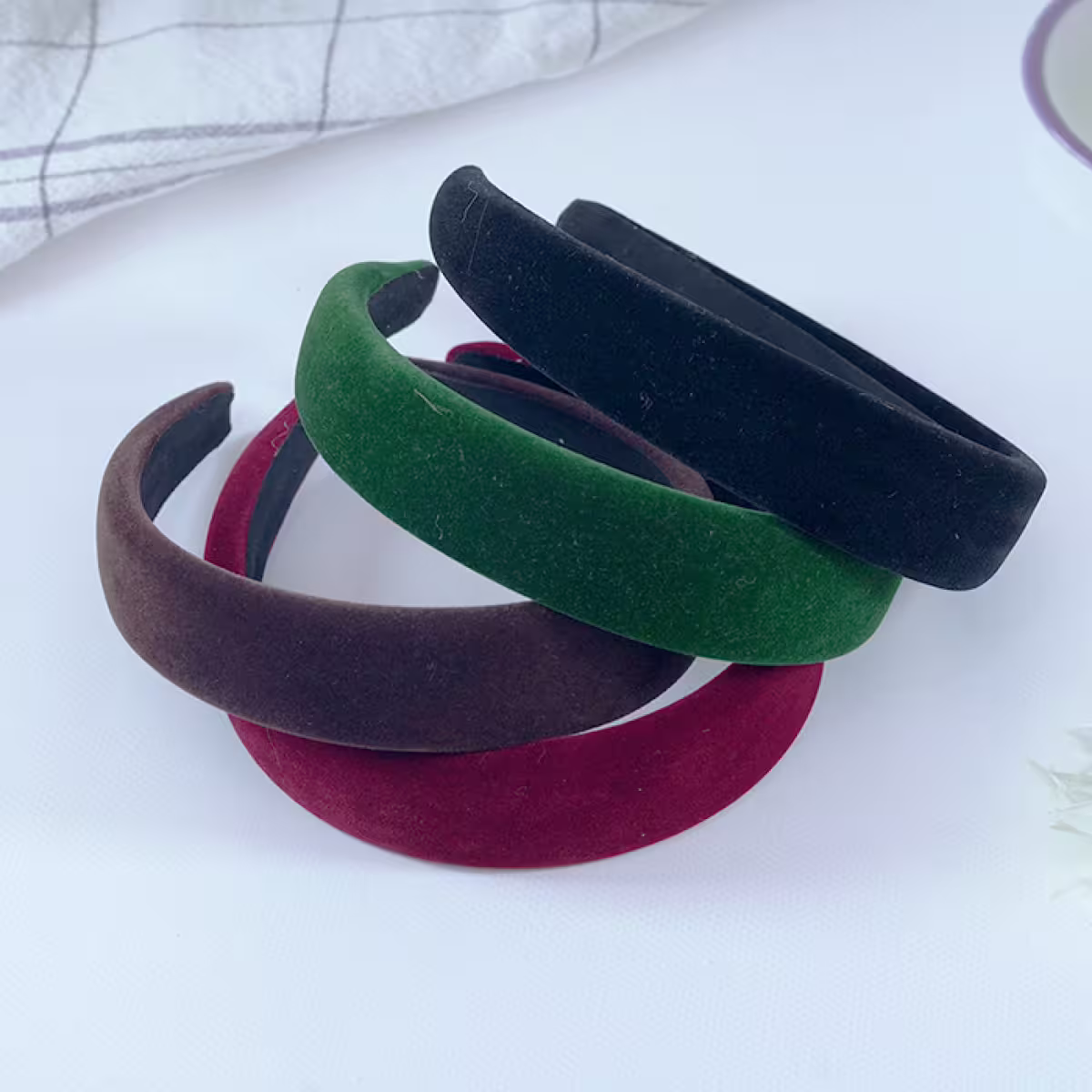 霧面絲絨×髮箍×共四色-第1張