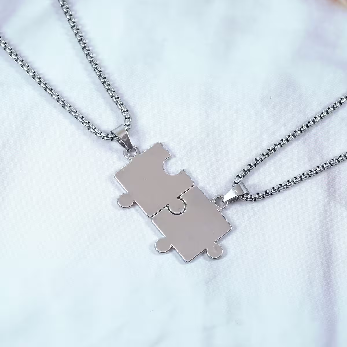 316鋼飾×人生拼圖×閨蜜情侶項鍊組-第1張
