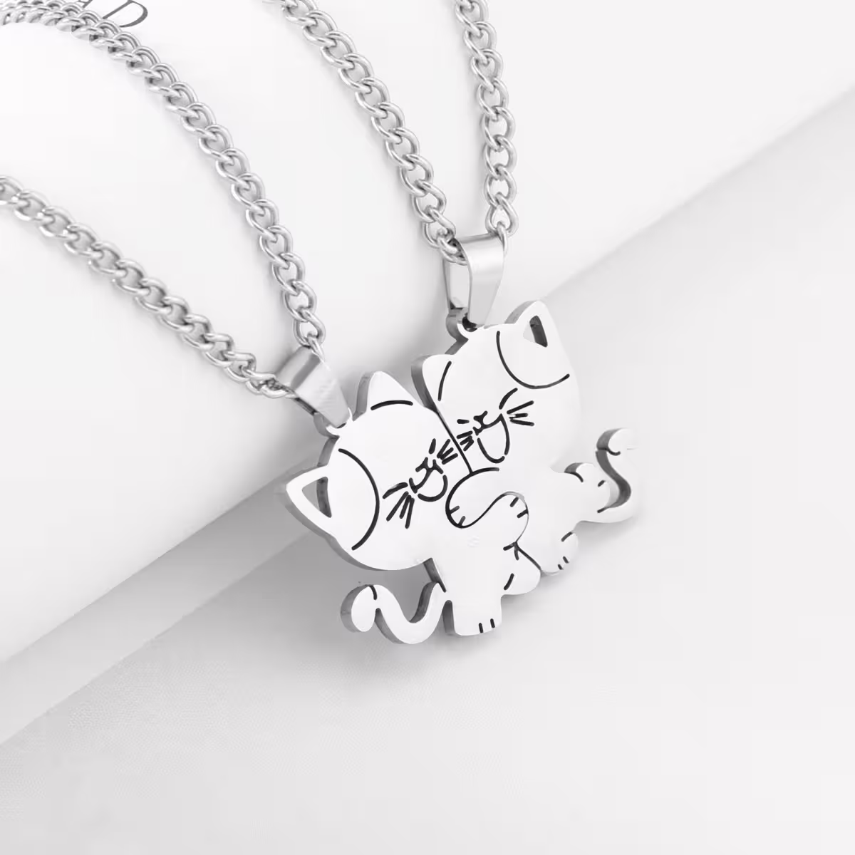 316鋼飾×貓咪抱抱×閨蜜情侶項鍊組-第3張