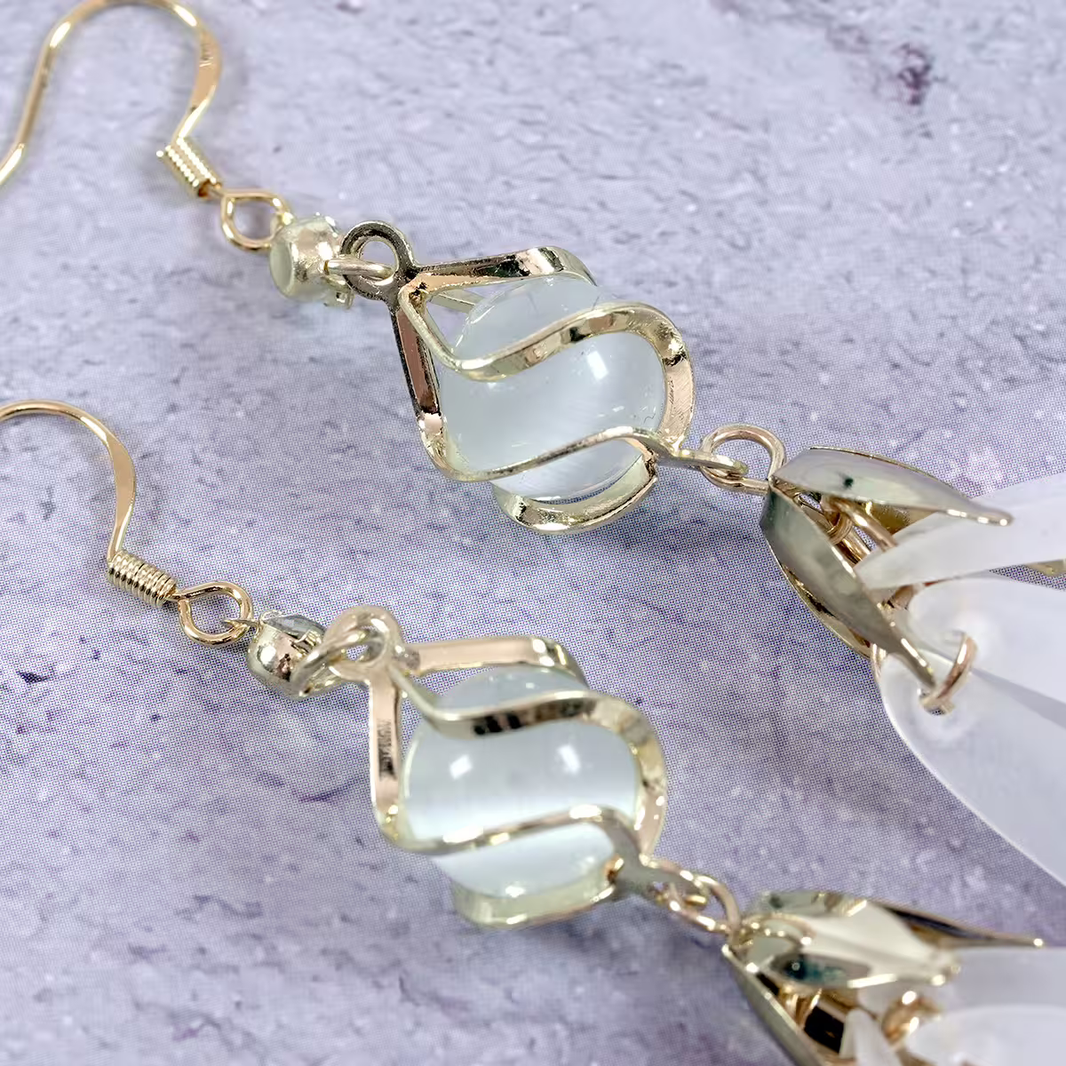 琉璃珠流蘇花瓣裙×吊墜耳勾-第4張