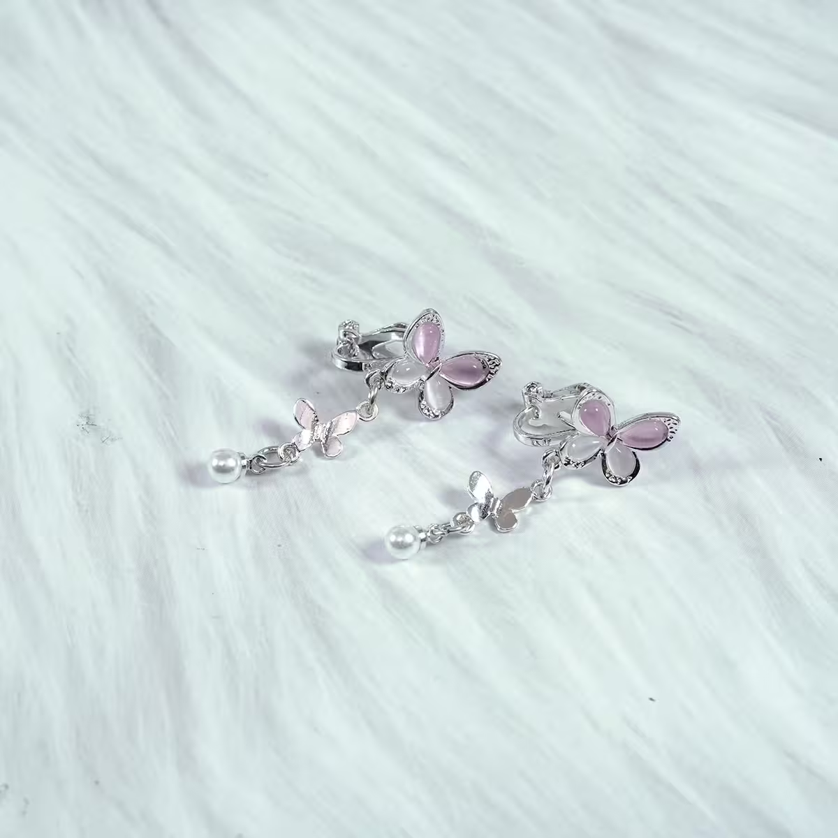 靈動粉蝶×三角耳夾-第2張