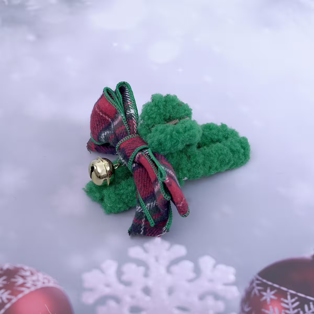 紅綠格紋鈴鐺×鯊魚夾×共二色-第4張