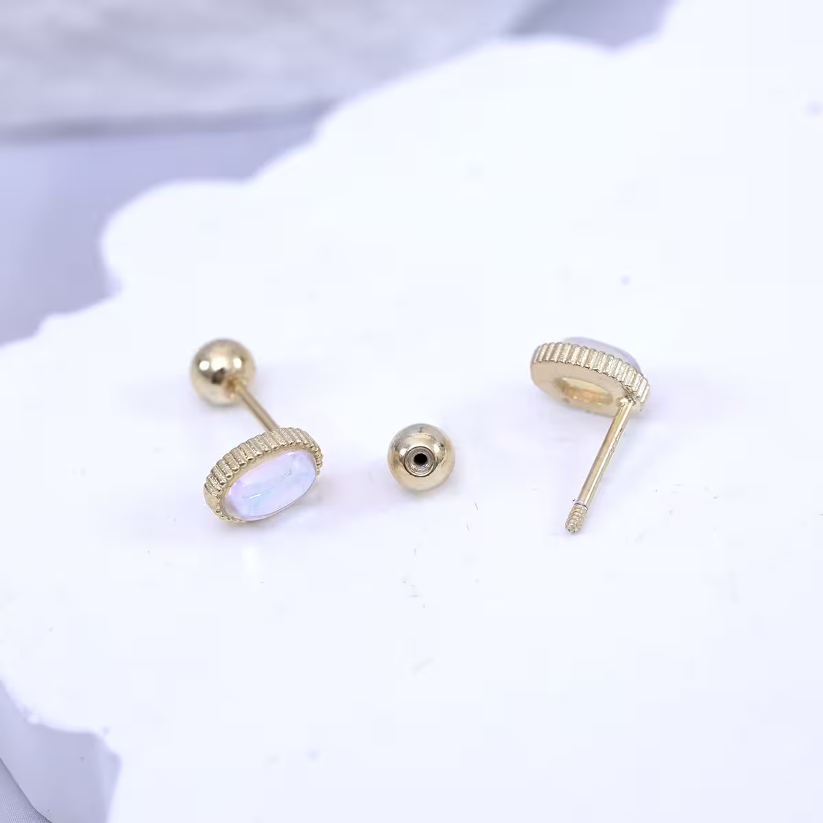 金色橢圓月光×轉珠耳環-第5張