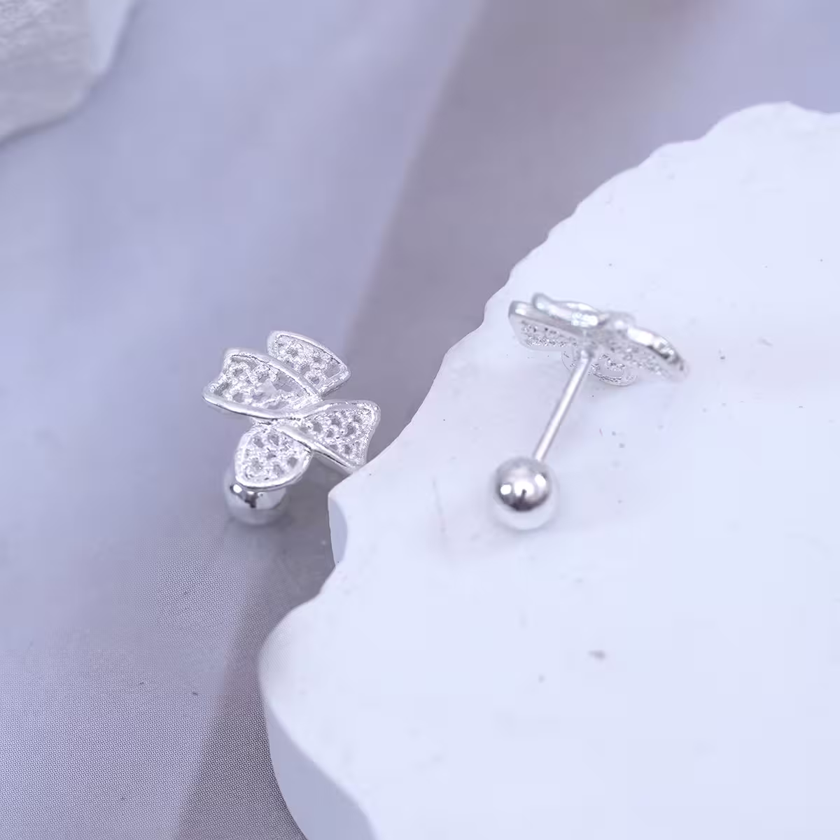 925耳針×十字緞帶×轉珠耳環-第5張