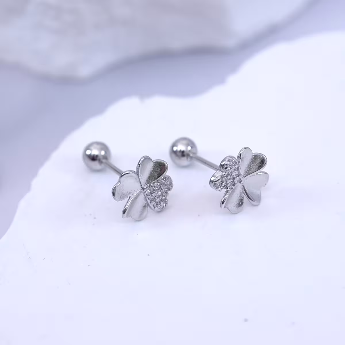 925耳針×幸運草×轉珠耳環-第4張