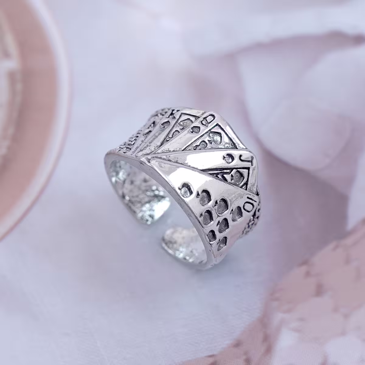 寬版撲克牌×開口戒指-第3張