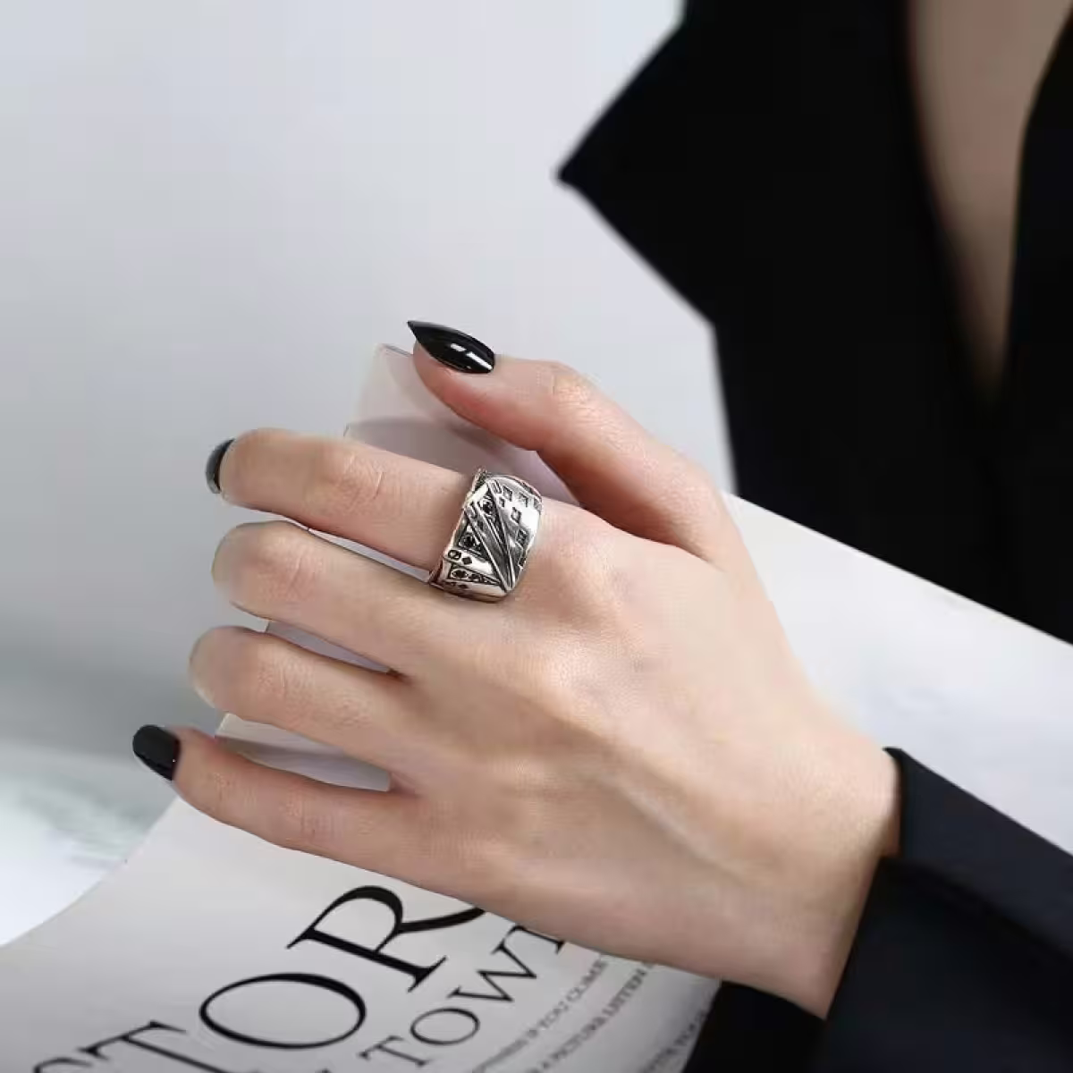 寬版撲克牌×開口戒指-第5張