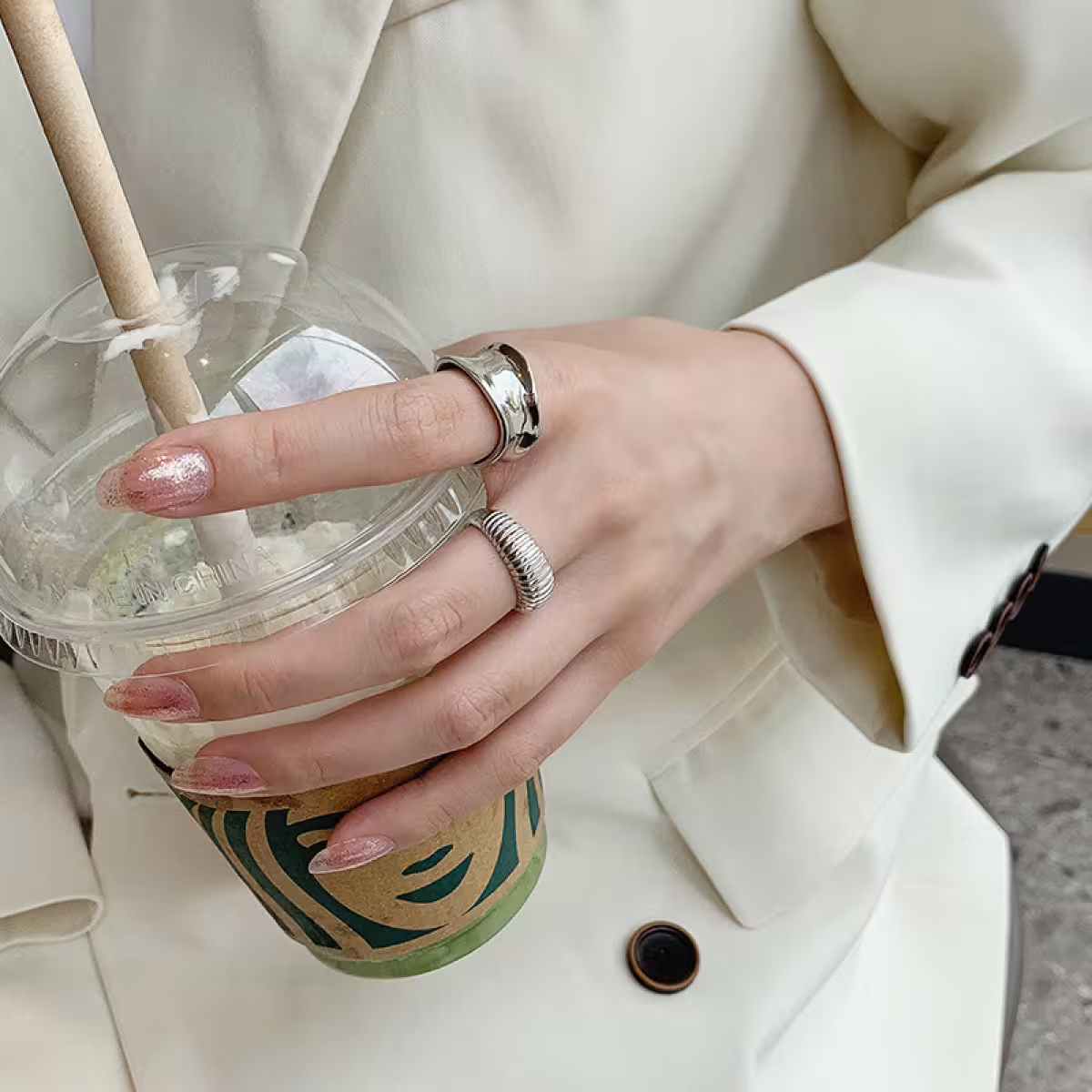 極簡螺紋×開口戒指-第6張