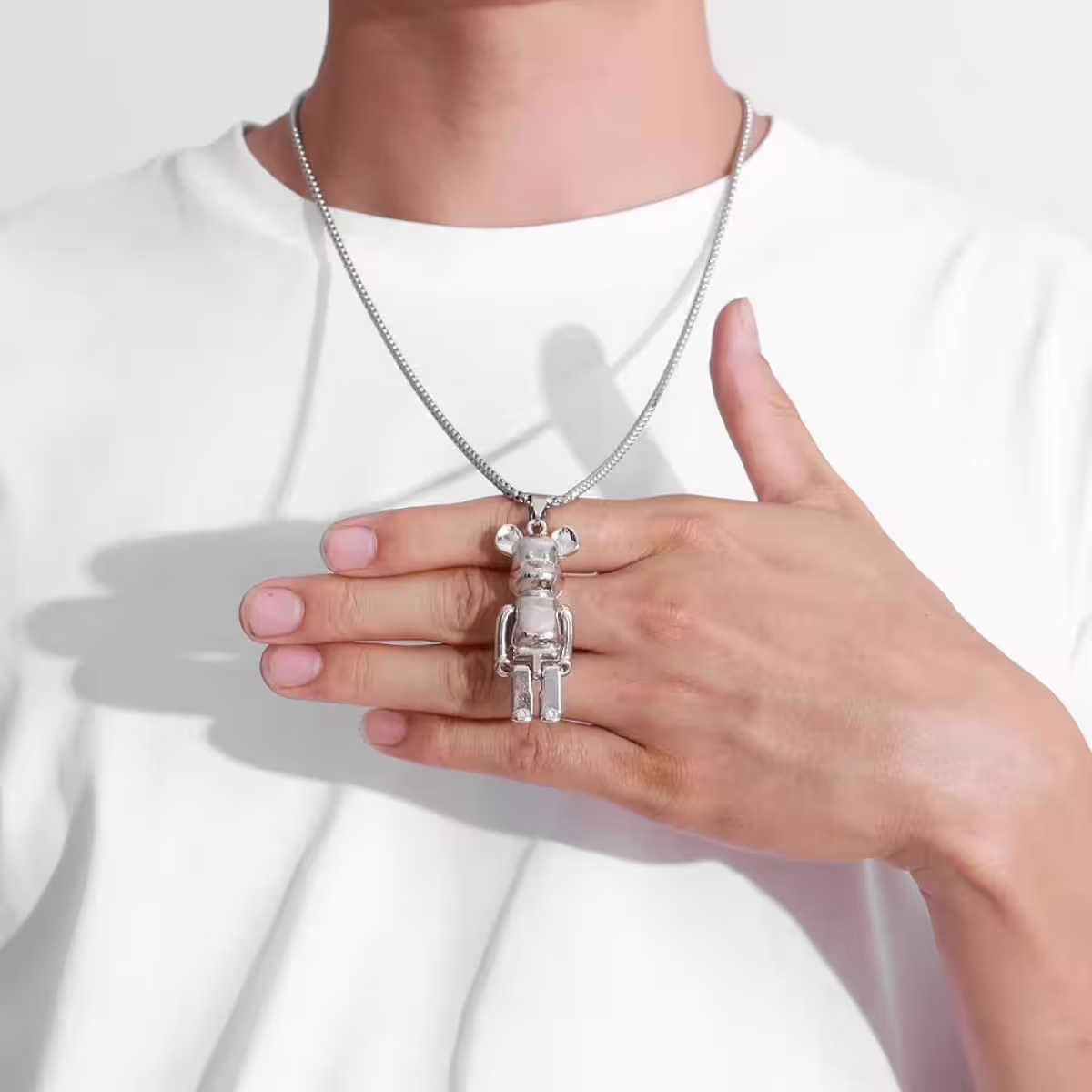 嘻哈單色潮熊×長鍊項×共二色-第6張