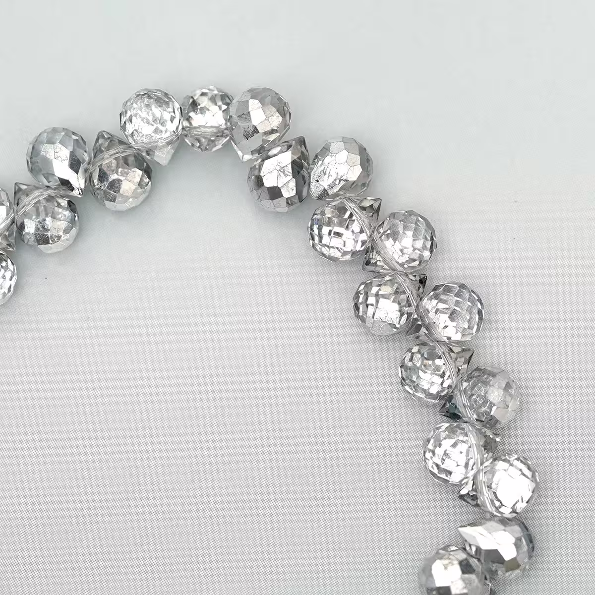 水滴閃亮晶鑽&times;手機腕帶掛繩&times;銀色-第3張