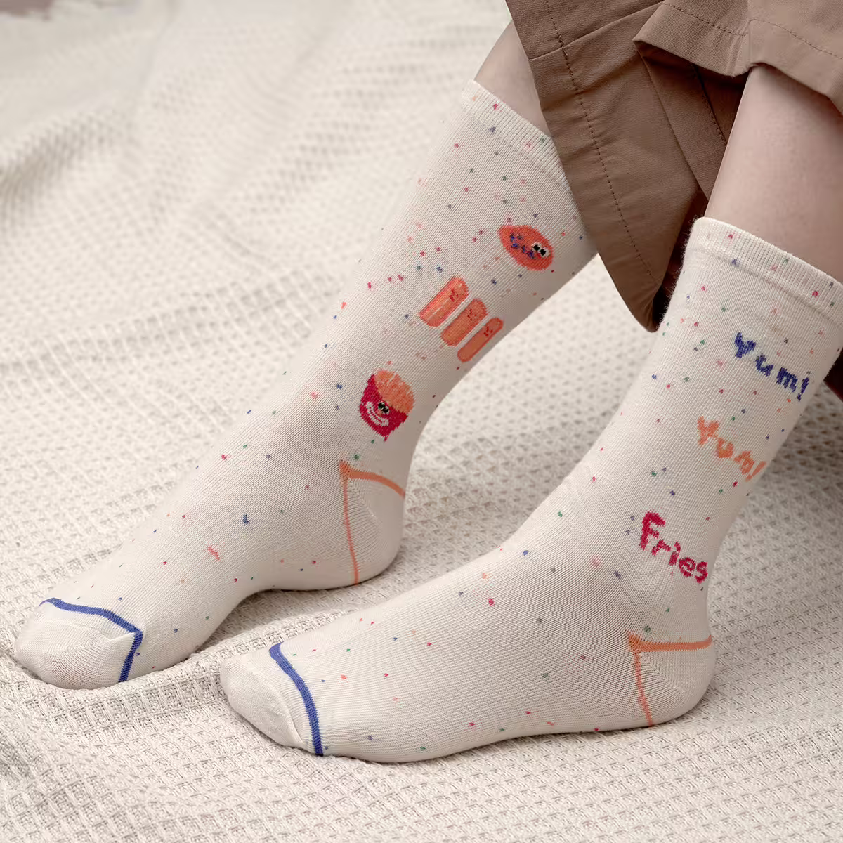 快樂薯條&times;中筒襪&times;二雙套件襪子組-第6張